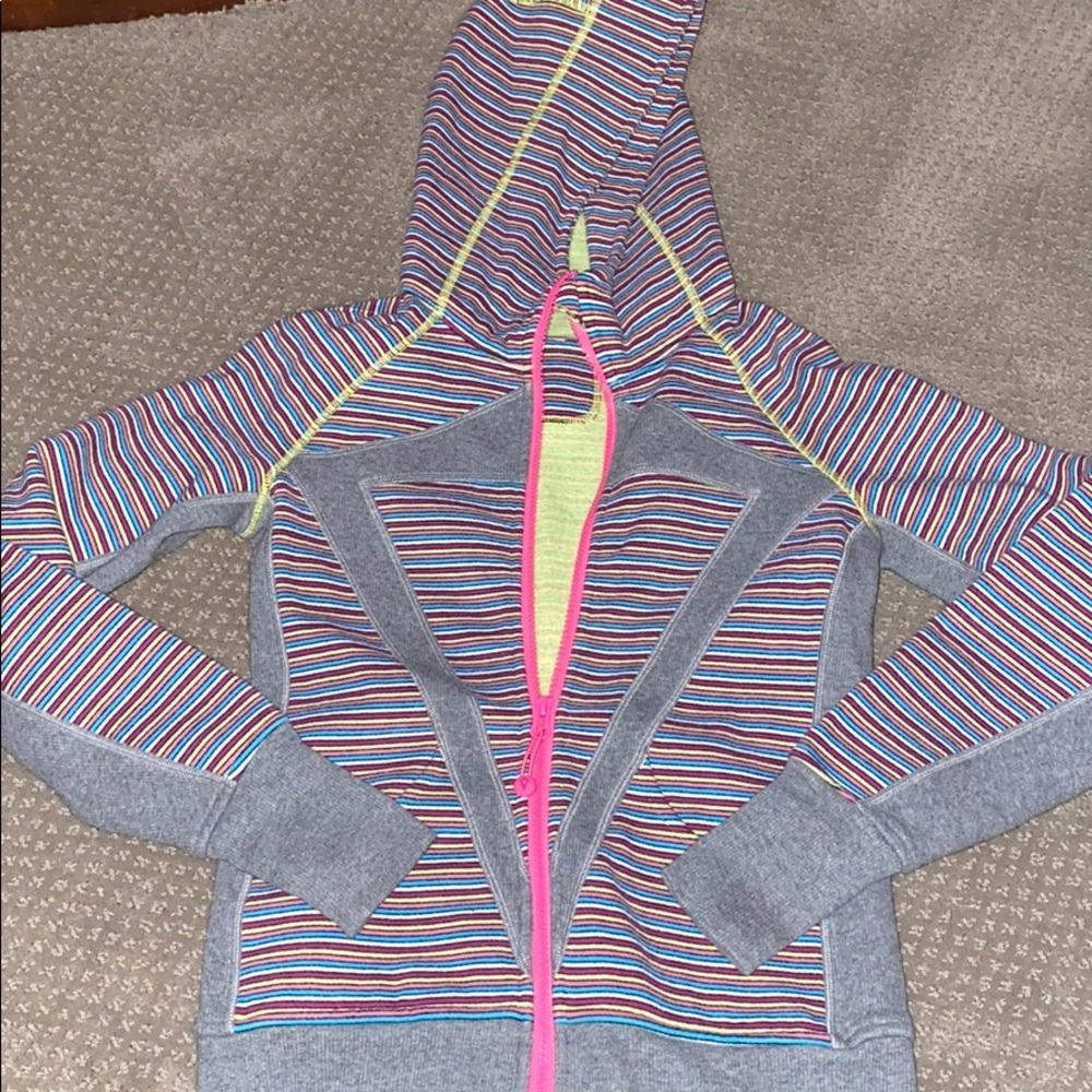 Ivivva girls multicolor striped hoodie